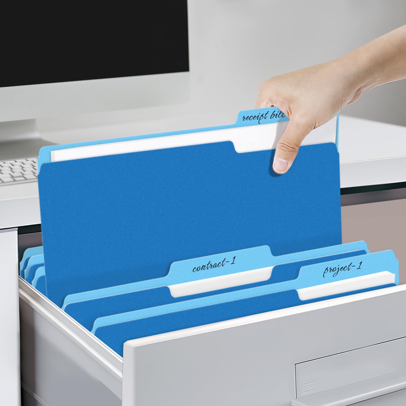 SUNEE File Folders, 30 Pack Manilla Folders 8.5 X 11, Colored - View #5