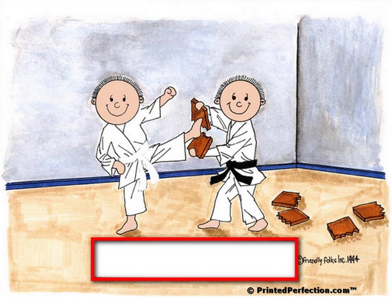 PrintedPerfection.com Personalized Karate - Male & Male Snow Globe Gift