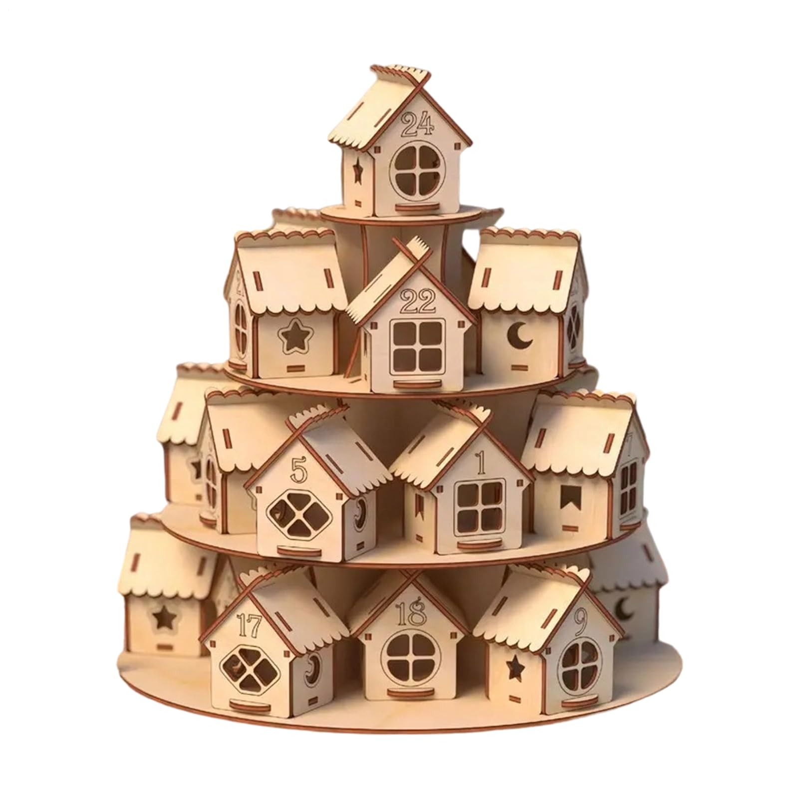 Maison de Noël en bois miniature pour raviver la magie des vacances d'hiver