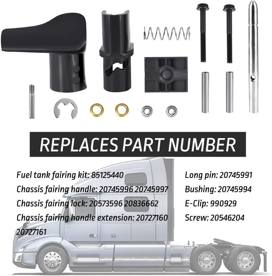 Chassis Fuel Tank Fairing Handle Kit Fits for 2004-2017 Volvo VN VNL 85125440 20745996 20745997 20727160 20727161 20745991 20745994 990929 20546204