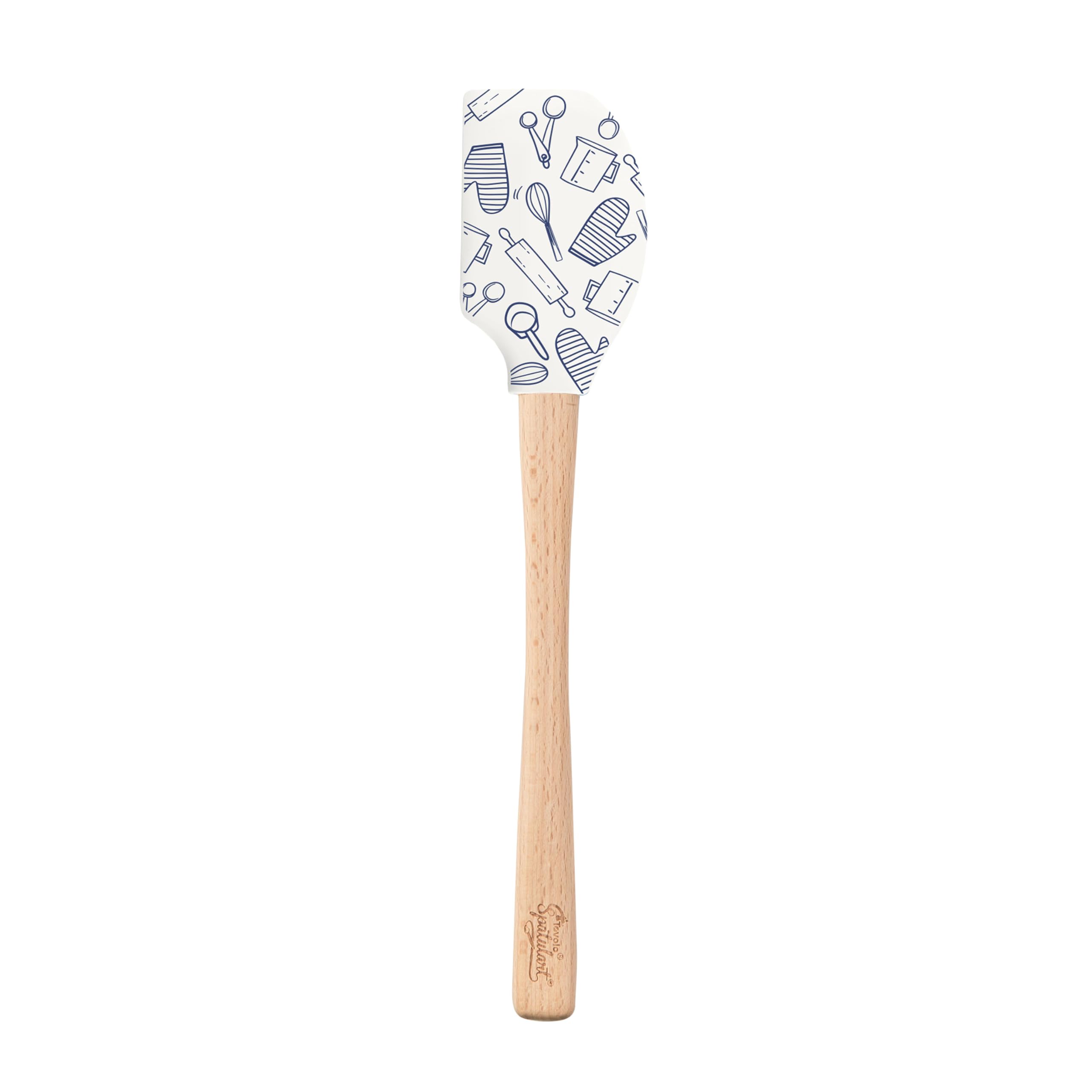 Tovolo Spatulart ‘Baking Conversions’ Silicone Spatula with Wood Handle – BPA Free, Heat-Resistant, Ideal for Baking, Mixing & Meal Prep