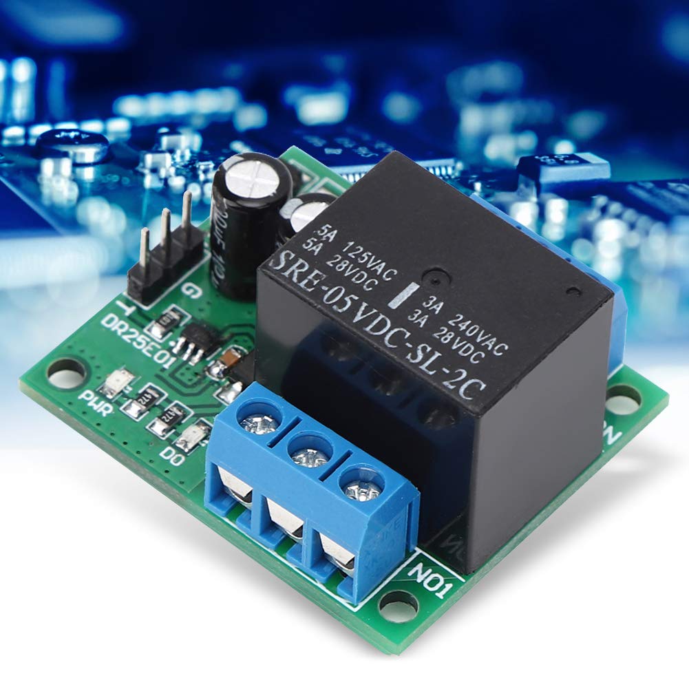 Módulo Relé Biestable DPDT 5V 12V DC con Control Pulso Bajo y LED Indicador para Automoción y Computadoras 39.5x33.3x23.3mm