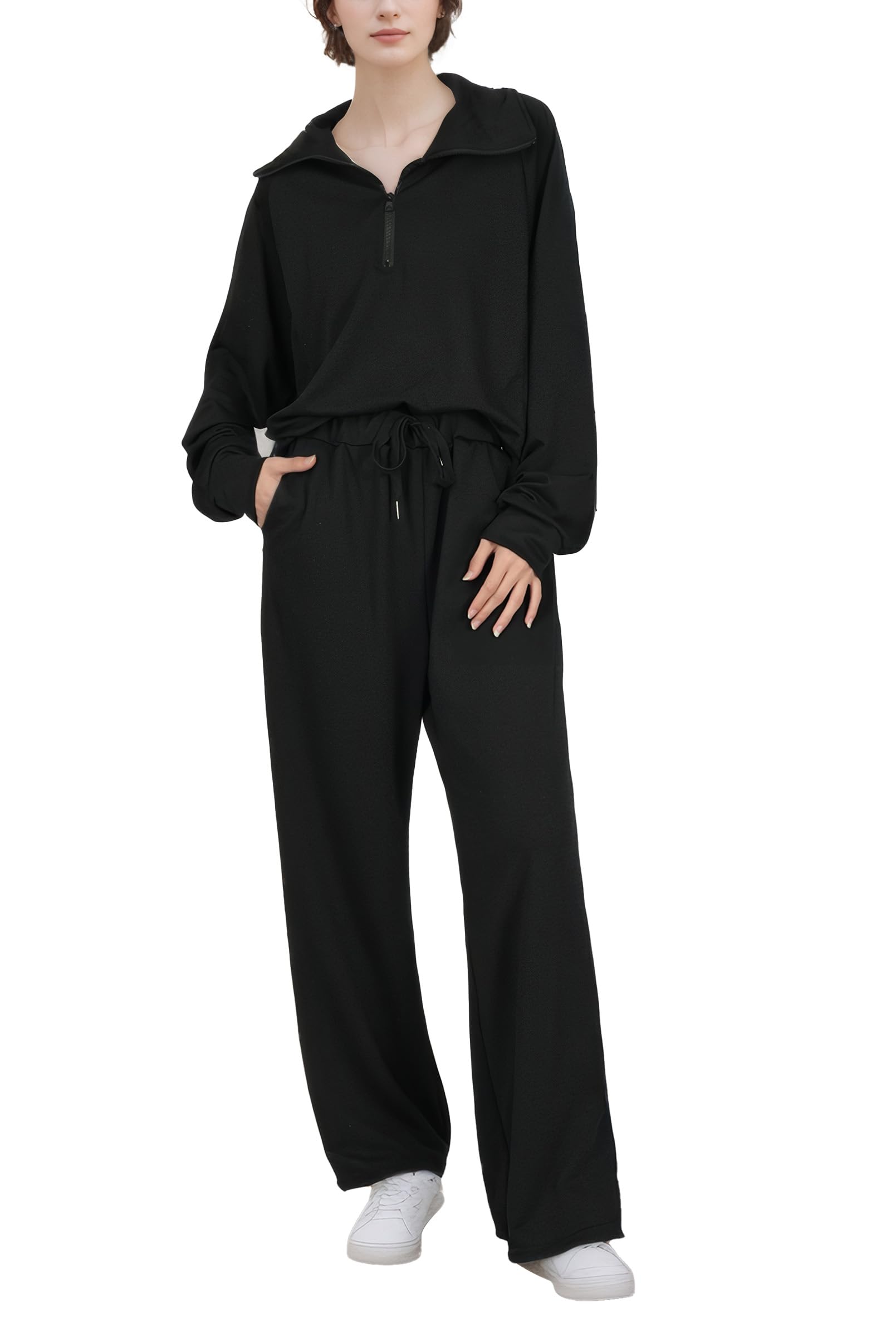 Track Suits for Women Set, Lounge Matching Sweat Sets for Women, Oversized Long Sleeve Womens Sweatsuits 2 Piece Set