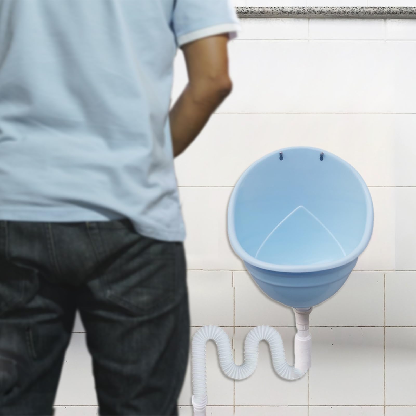 Orinal de exterior con manguera, desvío de orina para montaje en pared, práctico urinario sin agua, urinario de montaje en pared, urinario de camping al aire libre, inodoro sin agua para el exterior