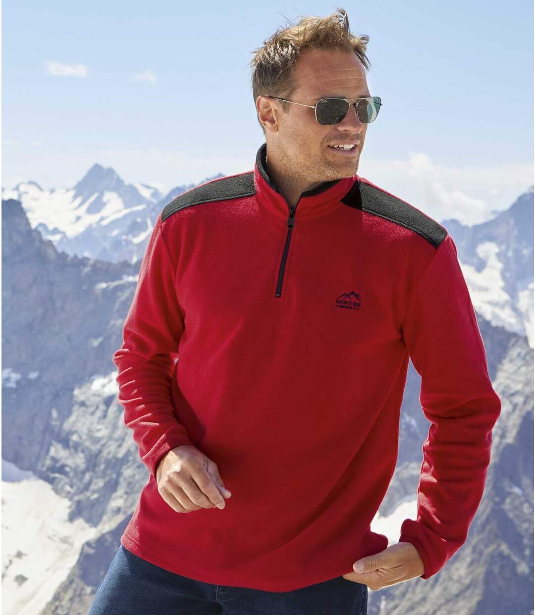 ATLAS FOR MEN - Set di 4 Maglioni in Micropile da Uomo - Leggeri e Morbidi - Perfetti per l'inverno - Disponibili in Taglie Grandi da M a 5XL