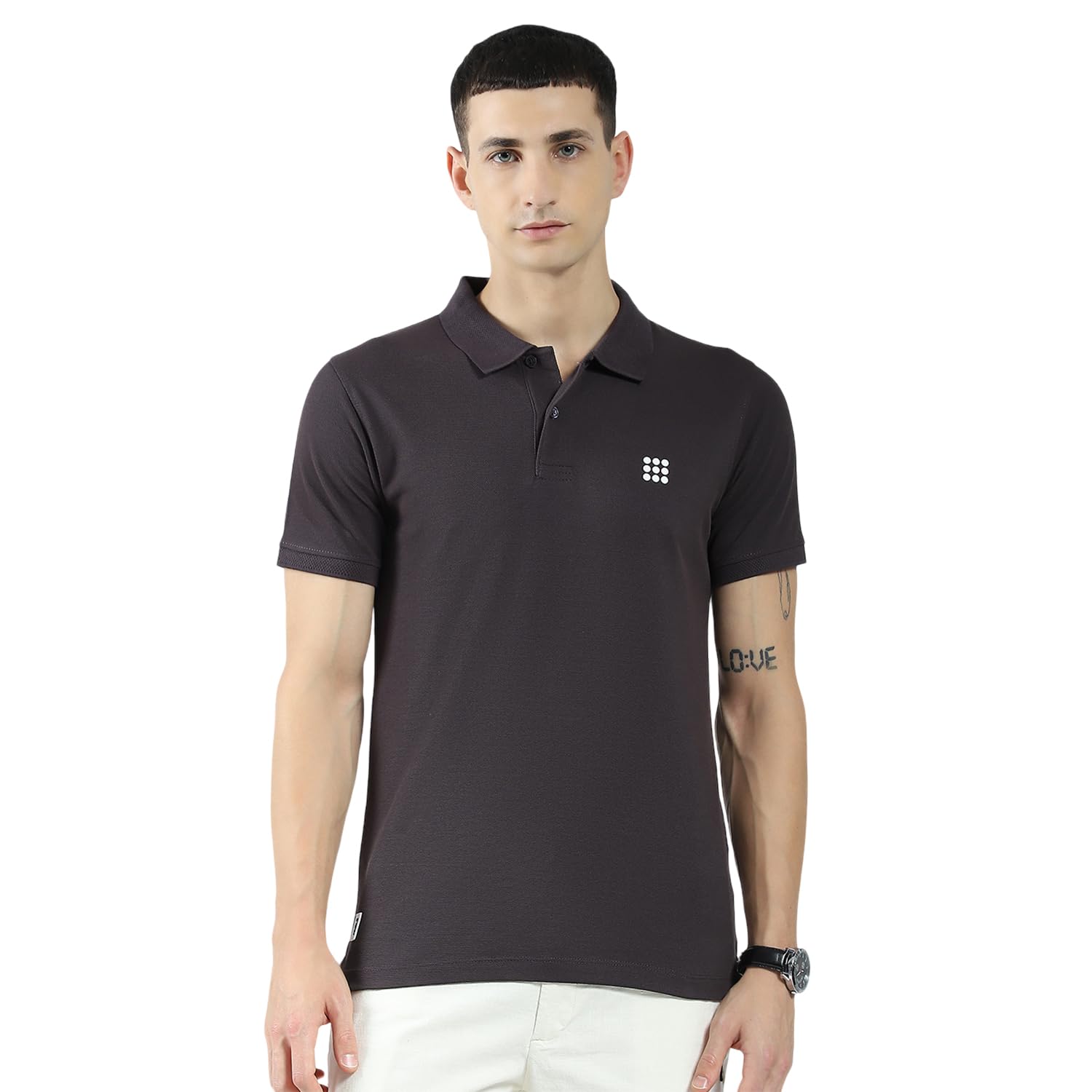 ROCK.IT Men's Solid Regular Fit T-Shirt-image-1