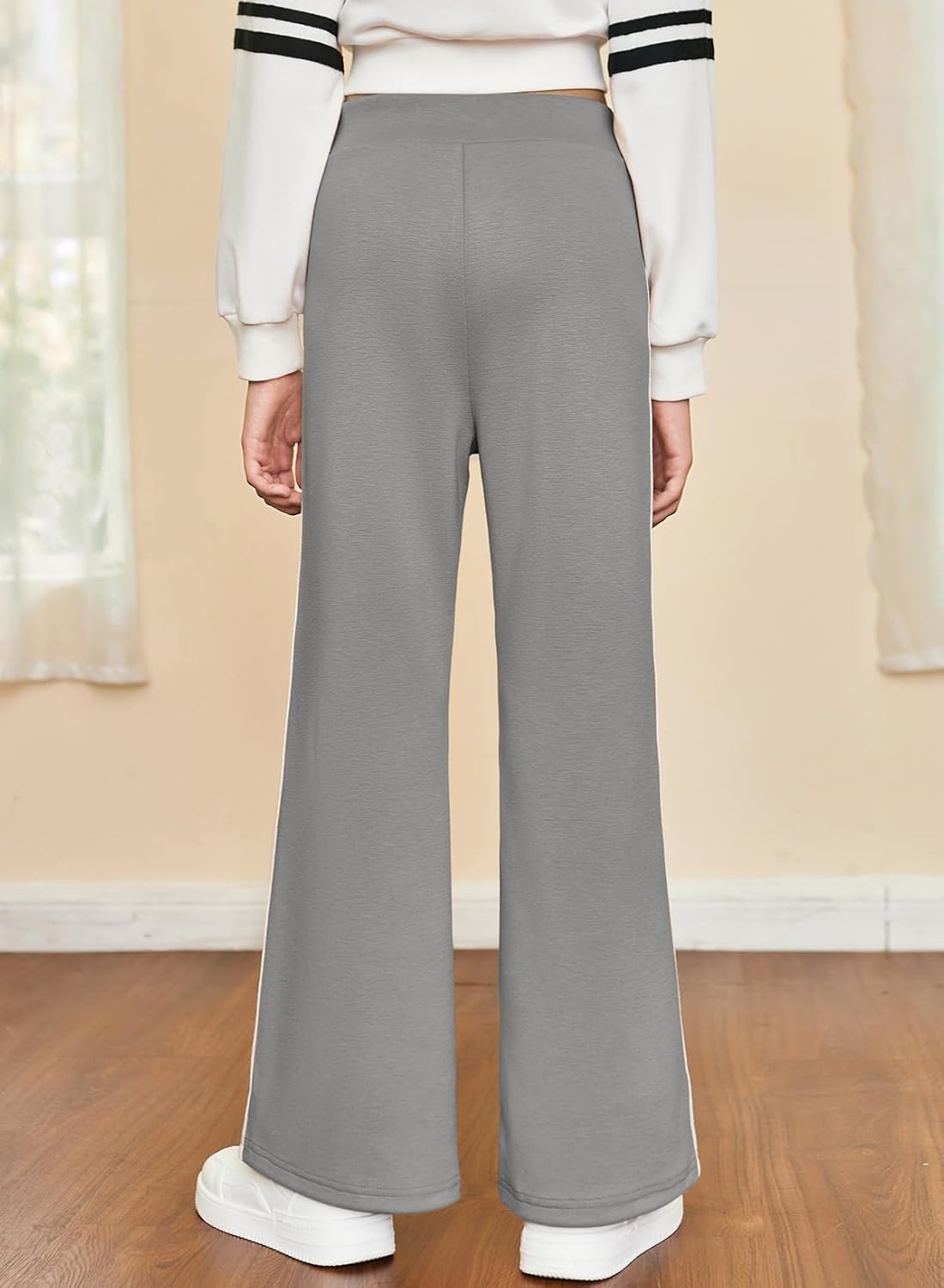 blibean Girls 2025 Uniform Pants Teen School Leggings Flare Bell Bottoms Size 6-15 Years - Image 3