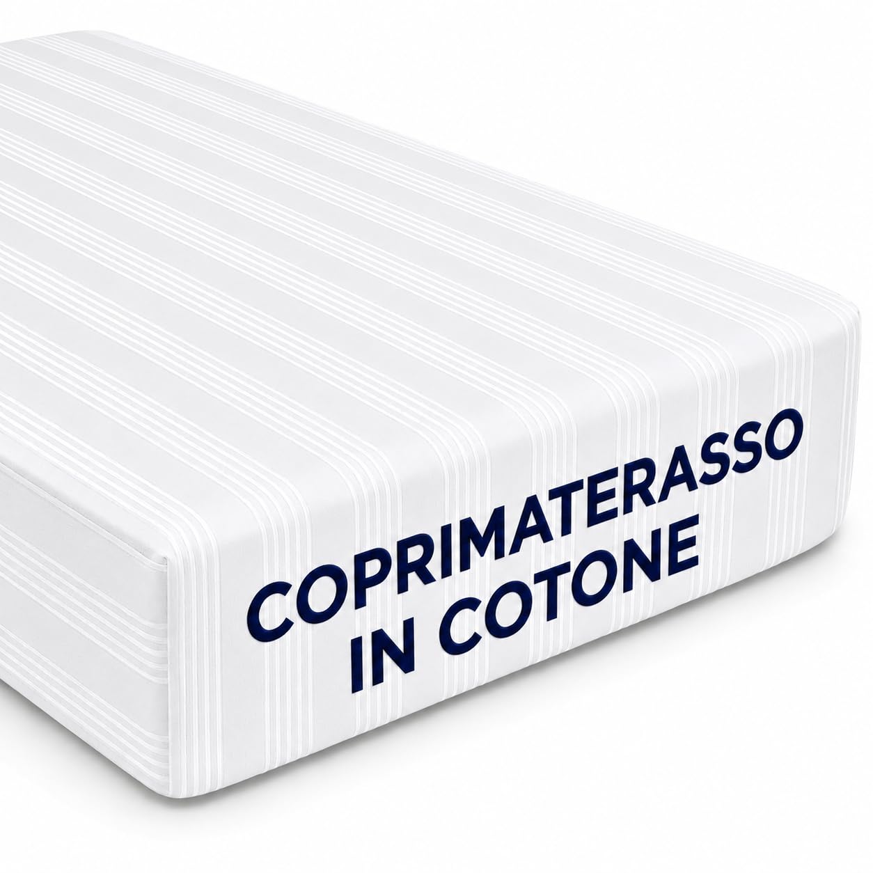 Coprimaterasso in Cotone Fasciato con Angoli Elasticizzati, Proteggi Materasso Antiacaro, Resistente e Durevole (Matrimoniale)