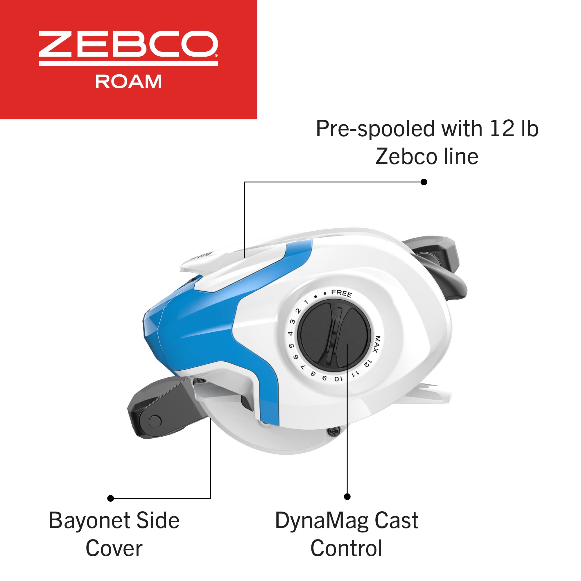 Amazon | Zebco Roam ベイトキャスト フィッシングリール 100サイズ 右