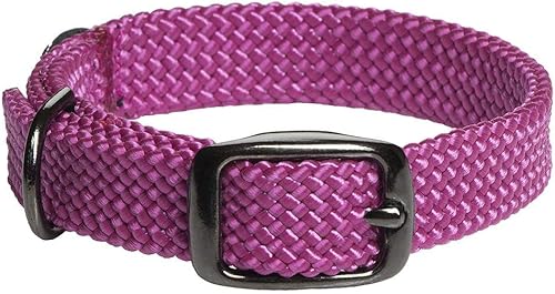 Miniatura 9 de Mendota Pet Collar de doble trenza - Negro metálico - Collar de perro - Hecho en los Estados Unidos - Turquesa, 1 pulgada x 21 pulgadas estándar