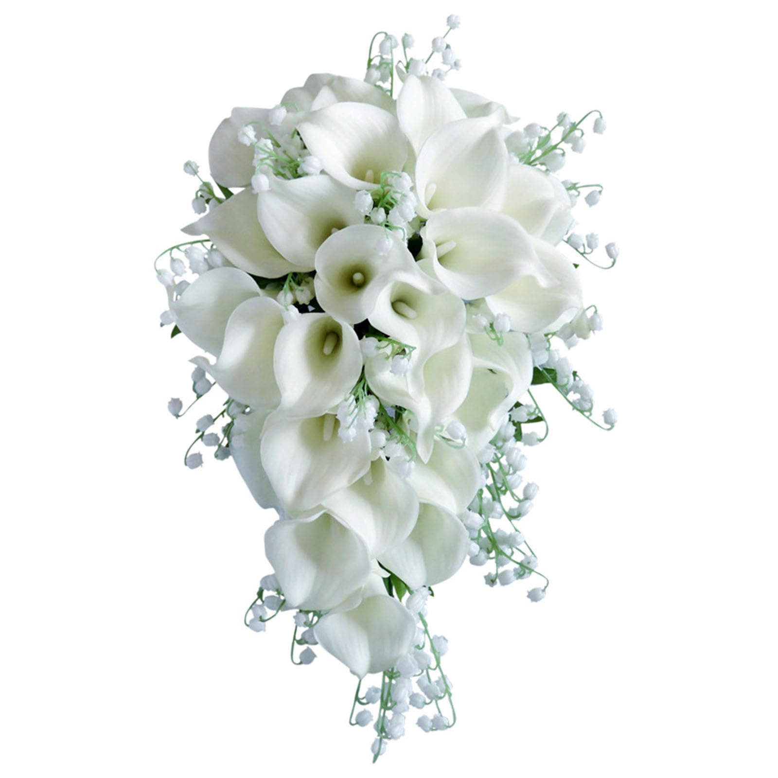 Mazzo Pendente Di Calle, Bouquet Artificiale A Cascata, Composizione Floreale Allungata, Lunghe Grappoli Di Calle Pendenti Con Petali Morbidi, Per Matrimonio Costiero, Arredamento Tavol(Color:D-1 PCS)