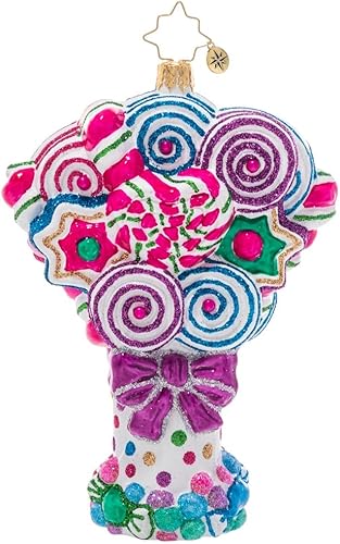 Miniatura 1 de Christopher Radko Decoración europea hecha a mano del árbol de Navidad del caramelo y del adorno de los dulces, ramo de dulces espectaculares