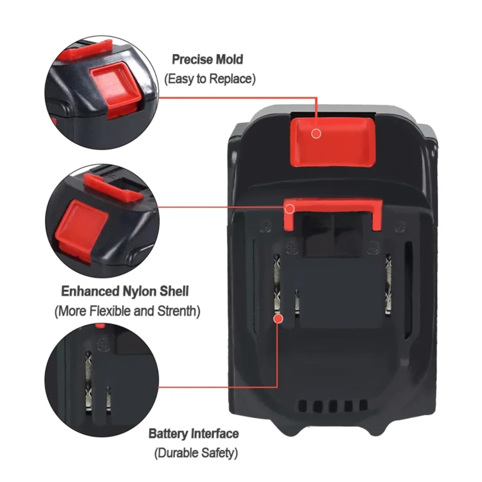 Batteria ricaricabile agli ioni di litio ad alta capacità da 21 V e 15000 mAh, compatibile con Makita, avvitatore elettrico a batteria, trapano avvitatore, utensile elettrico(2pcs)