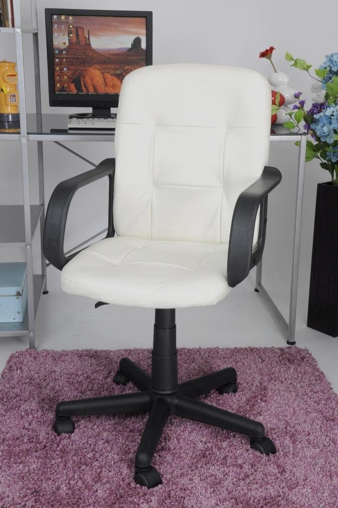 FurnitureR Cream Ergonomically Office Computer Chair With arms Amazon