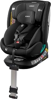 XOMAX G409 Kindersitz drehbar 360°, Standfuß, ISOFIX I mitwachsend I 0-36 kg, 0-12 Jahre, Gruppe 0+/1/2/3, 5-Punkt-Gurt, 3-Punkt-Gurt I Bezug waschbar I ECE R129