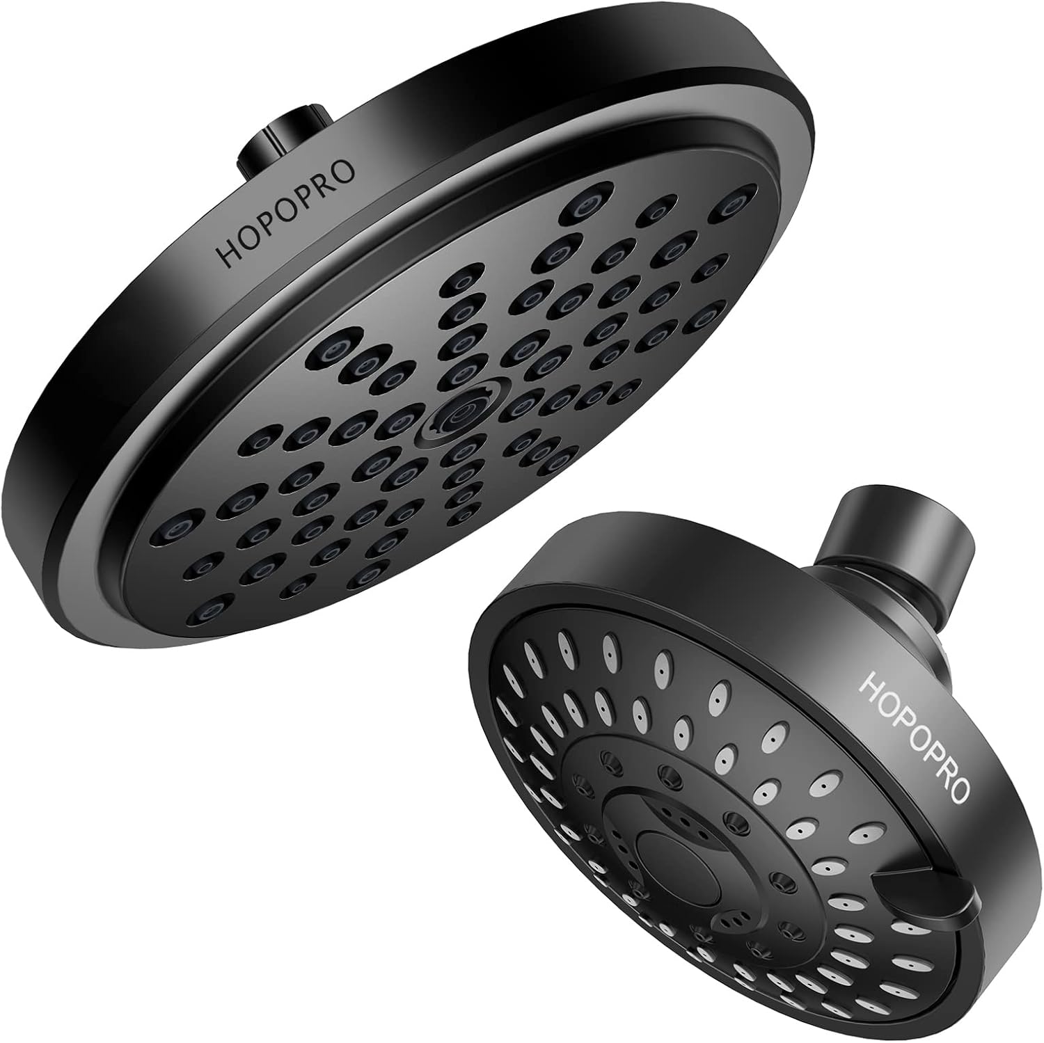 HOPOPRO 2022 Newest 7 Inch High Pressure Fixed Shower Head & 5Setting