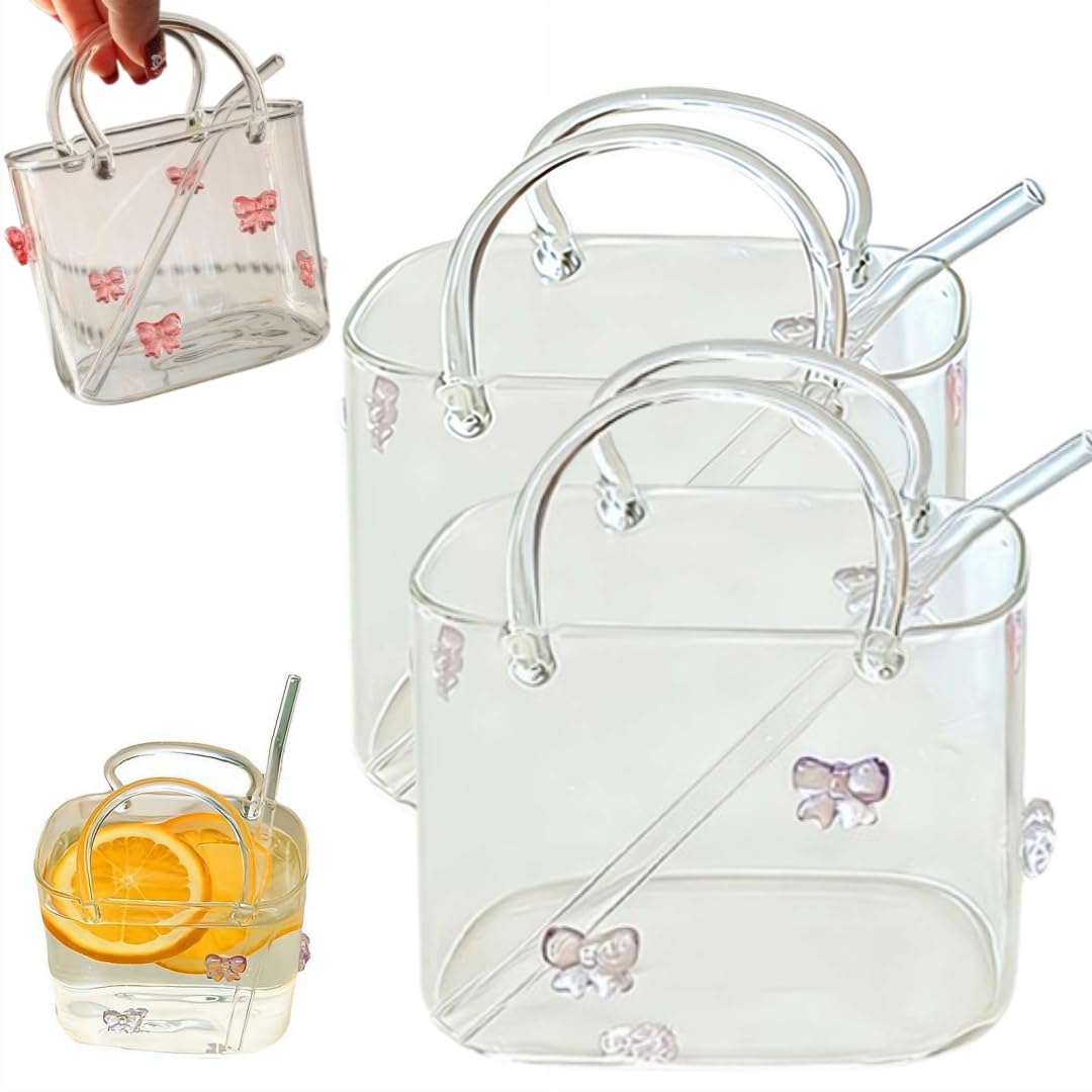 Vase à vin en verre soufflé style sac à main, une pièce d'exception