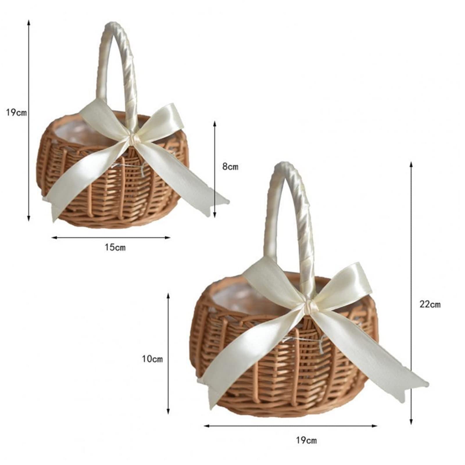 Panier de Pique-Nique, Petit Panier de Pique-Nique en Osier tressé, Panier de Rangement décoratif for Pique-Nique à la Maison