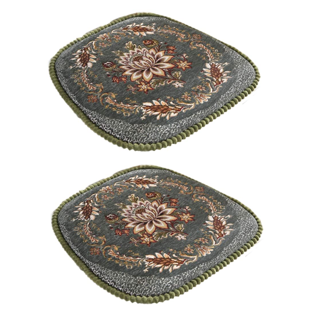 Coussin de chaise de cuisine pour salon et salle à manger repas fleuri confort lot de 2