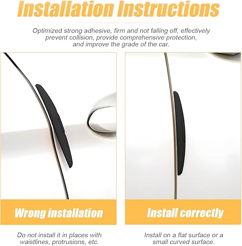 Miniatura 5 de 6 protectores de silicona para borde de puerta de automóvil, protector de colisión antiarañazos de 5.8 pulgadas, tira protectora autoadhesiva para