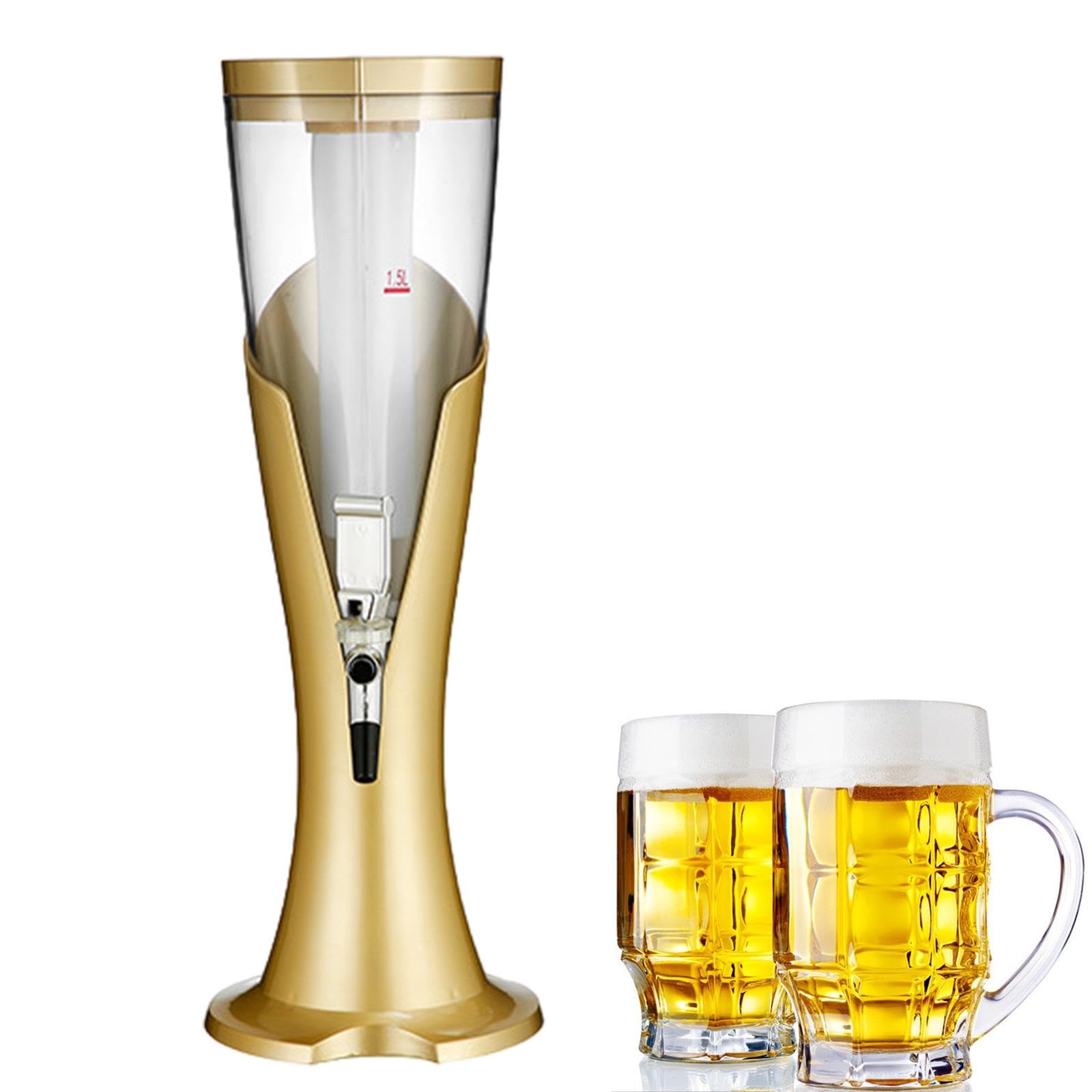 Dispensador de Cerveza con Grifo, Cubo para Remojar La Cerveza, Torre de Cerveza, Vertedor de Cerveza para Pubs Y, oro, tal como se describe