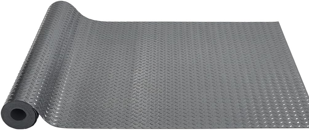 GL 2.8mm Thickened Garage Floor Mat, Custom Size Heavy Duty Parking Mat Waterproof Non-Slip Floor Protector for Car, Trailer, SUV, Basement, Gym (Gray) (3 Feet x 5 Feet)