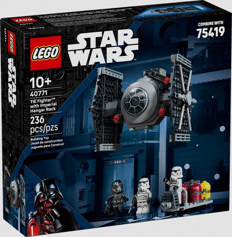 LEGO Star Wars TIE Fighter with Imperial Hangar Rack (236 Pieces, 40771)