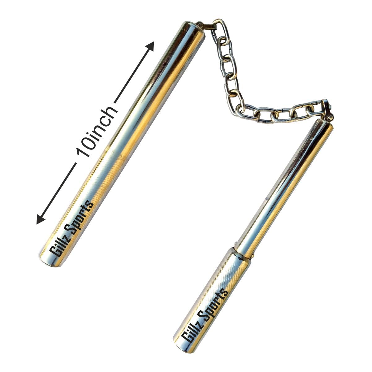 Gillz Sports Stainless Steel Folding Nunchaku for Martial Arts Training and Self-Defense (Silver Colour) (B0CK4VWTBP) Amazon Price History, Amazon Price Tracker