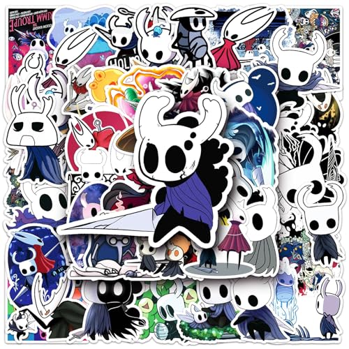 50 Stück Holllow Kniight Sticker Holllow Kniight Sticker Set KierscEU Cartoon Aufkleber Stickers Aufkleber Set Stikers The Kniight Horrnet Zotte Stiker Geschenk für Jugendliche