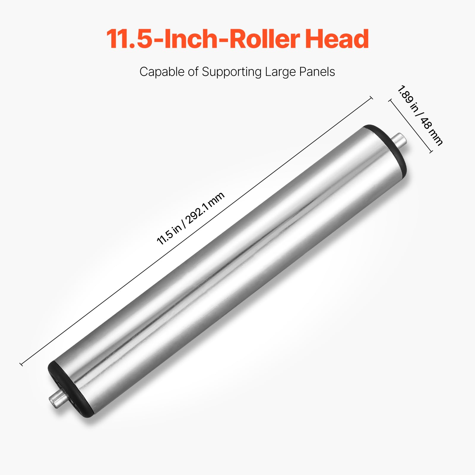 VEVOR 2er-Set Rollenständer, 113kg Tragkraft, höhenverstellbar 68-109cm, klappbarer Arbeitsbock mit Rollenkopf und Kantenführungen aus poliertem Stahl, für Tischkreissägen-Auslauf, Verlängerungsstütze