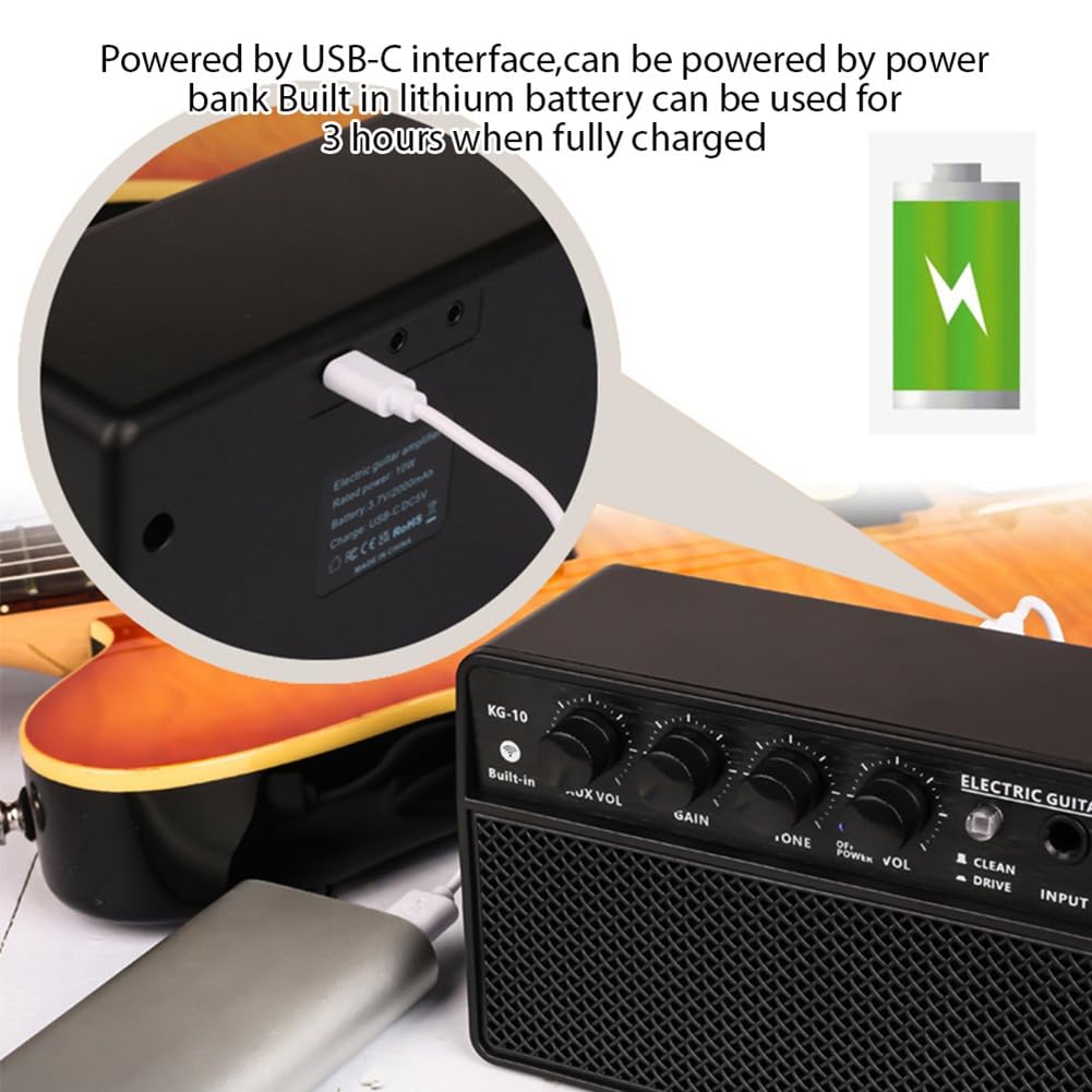 Piccolo Altoparlante per Chitarra Elettrica Mini Altoparlante Portatile per Chitarra Adatto per La Pratica Quotidiana e Le Esibizioni di Strada