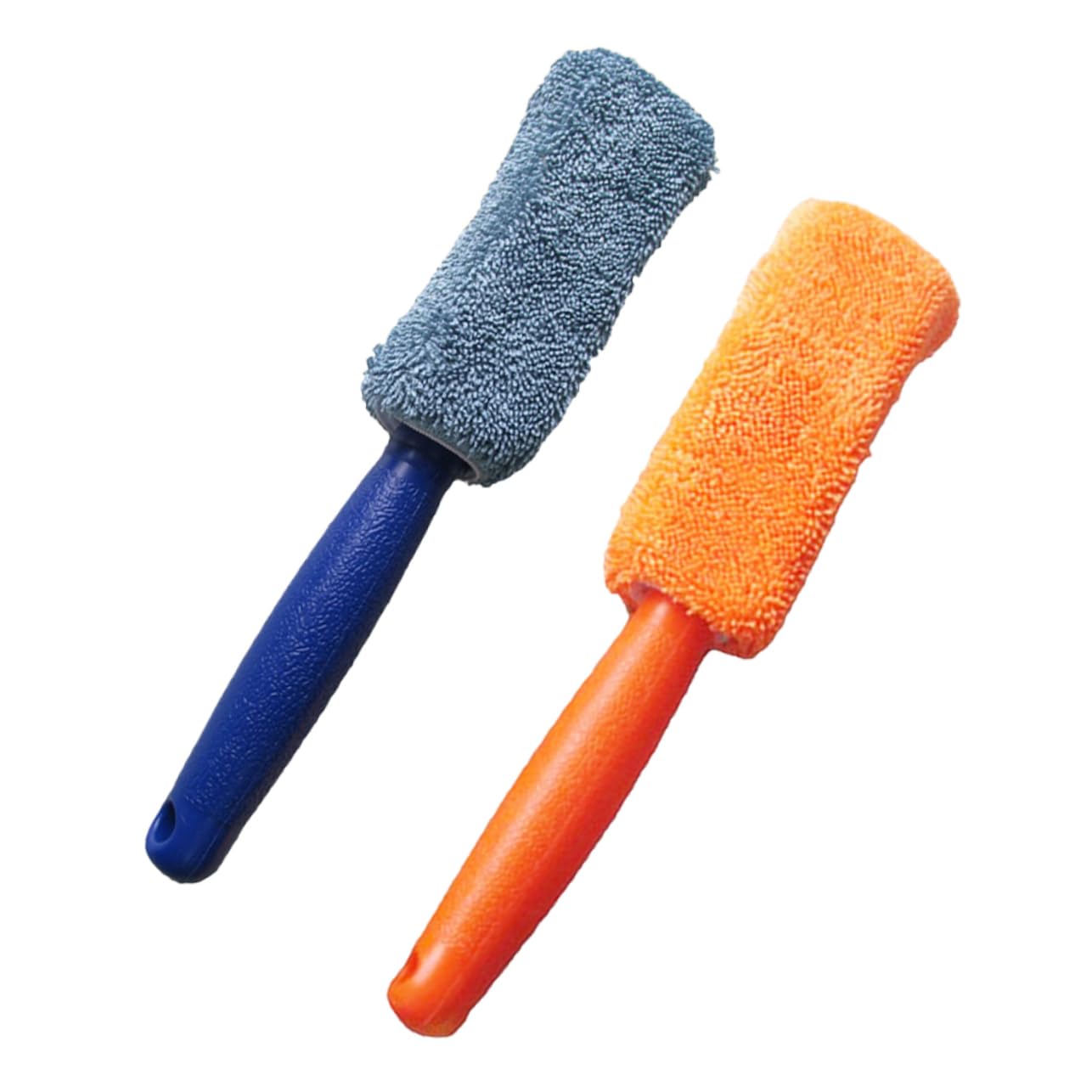 SOLUSTRE 4 Set Spazzola per Pneumatici in Microfibra con Manico Lungo Detergente per Ruote Pulitore per Cerchi Posto A Sedere Scopa Kit Spolverino Spugna Gel Lavatrice Plastica 2 Pezzi * 4