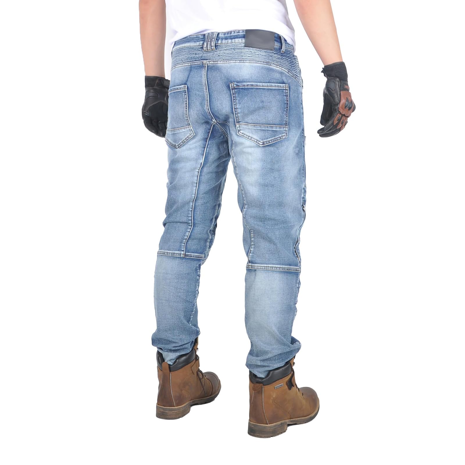 Motorradhose Herren/Damen, Aramid-Gewebe Stretch Jeans Hosen Herren/Damen, Motorrad Hosen mit Protektoren