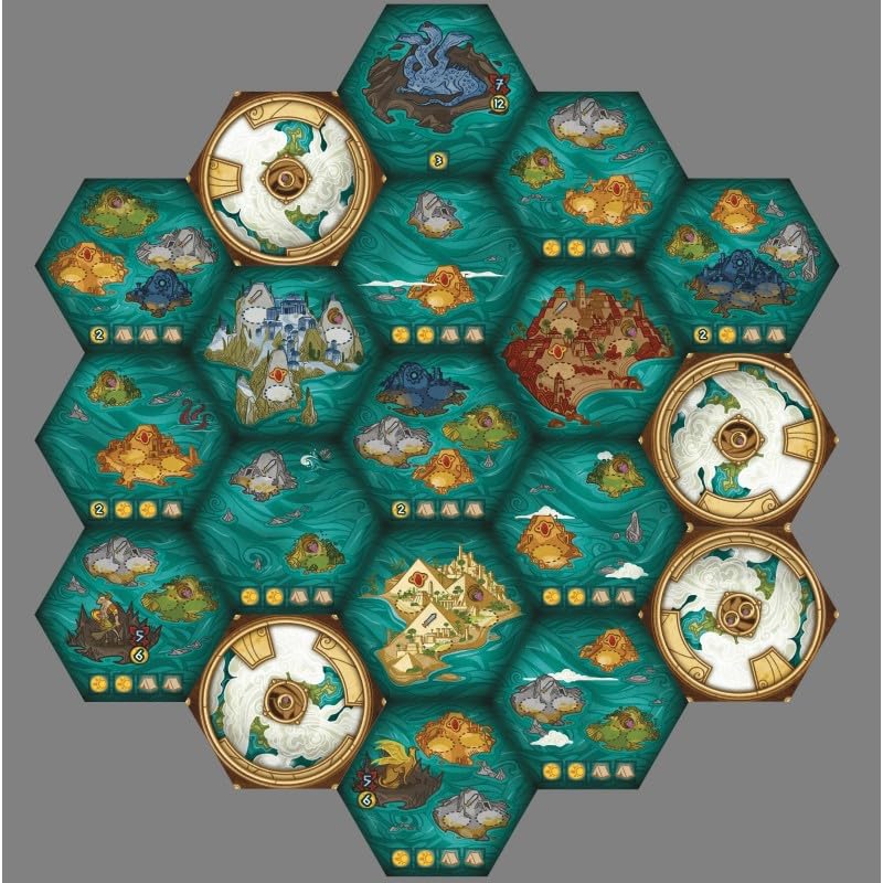 Diluvium - Gioco da tavolo di strategia 4X in spagnolo, esplorazione, colonizzazione, gestione delle risorse e combattimento, modalità solitaria e fazioni asimmetriche, da 1 a 4 giocatori, +10 anni