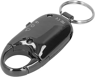 Chaveiro gravador de voz, mini gravador ativado por voz de 16 GB com fones de ouvido portátil recarregável, gravador de áudio, 15 horas de tempo de gravação para palestras, reuniões, entrevistas, música (preto)