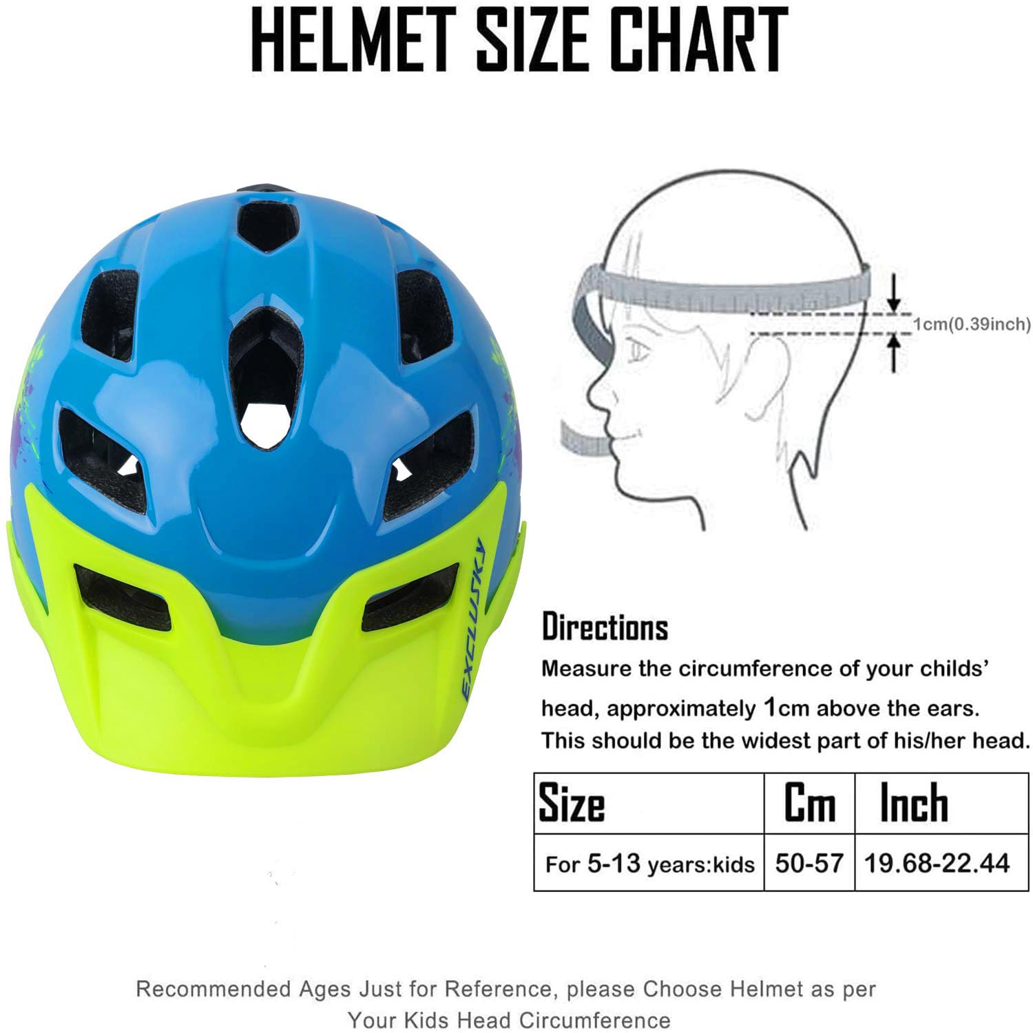 Exclusky Enduro Kinderfietshelm, fietshelm voor meisjes, met vizier voor BMX, skateboard, scooter, wielrennen, 50-57 cm (5-13 jaar