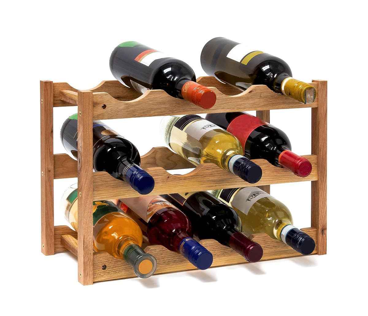 LIN HOME XZ-22286 Botellero Vino Madera para Almacenar de Manera Óptima hasta 12 Botellas de Vino — view 4