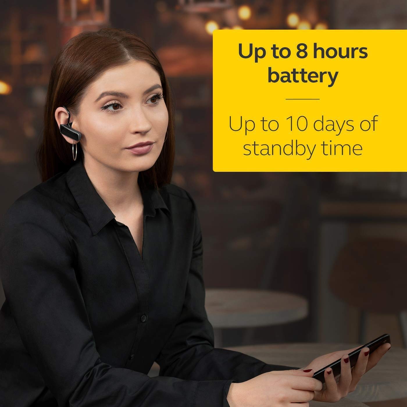Jabra Talk 25 Auricolare Mono - Cuffia mono wireless per musica in streaming, GPS integrato e podcasts - Nero
