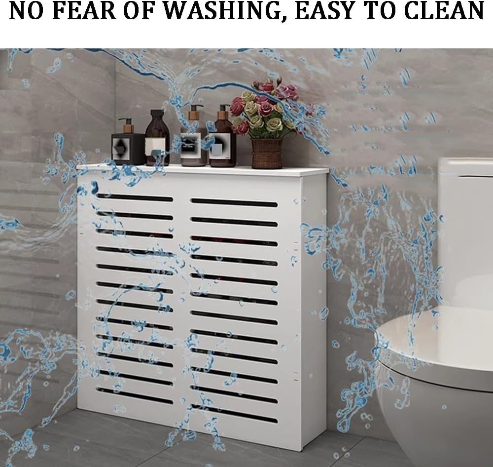 Three-Sided Radiator Cover, Bathroom Switch Valve Cabinet, Radiator Covers with Top Storage Shelf for HOM Living Room Decorative Cabinet(40x60x15cm)