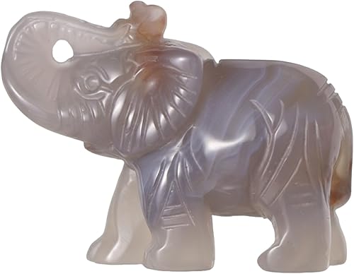 Decoración de elefante de cristal de 2 pulgadas, figuras de Elefantes talladas a mano, regalos de elefante para mujeres, escultura artística para