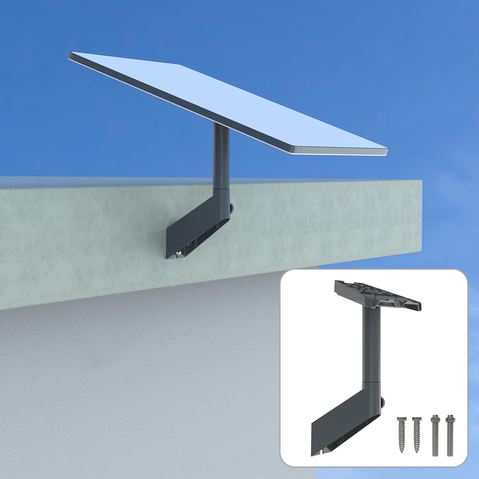 HOLACA Soporte para Starlink Standard 4X / 4 / Gen 3 / Mini / Mini X, soporte de pared corto ajustable, sujeción estable, accesorio para kit de Internet Starlink
