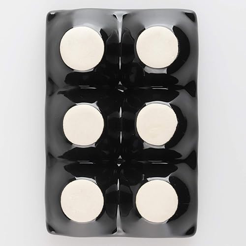 Miniatura 2 de Soporte de cerámica para huevos de 6 tazas, bandeja de huevos frescos de porcelana para refrigerador, encimera, almacenamiento de cocina (negro)