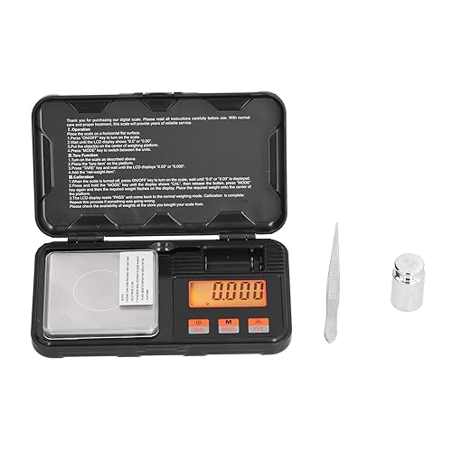 Báscula de joyería, báscula digital, báscula de alimentos, báscula de bolsillo digital portátil de 1.76 oz por 0.00 oz para pesar joyas