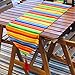 Cinco De Mayo Fiesta Serape Table Runner 84x14-inch Fringe Cotton Handwoven Table Runner for Cinco De Mayo Party Decoration, Mexican Sombrero Taco Party Supplies Décor, Dia De Muertos, Picnics Dining Table.