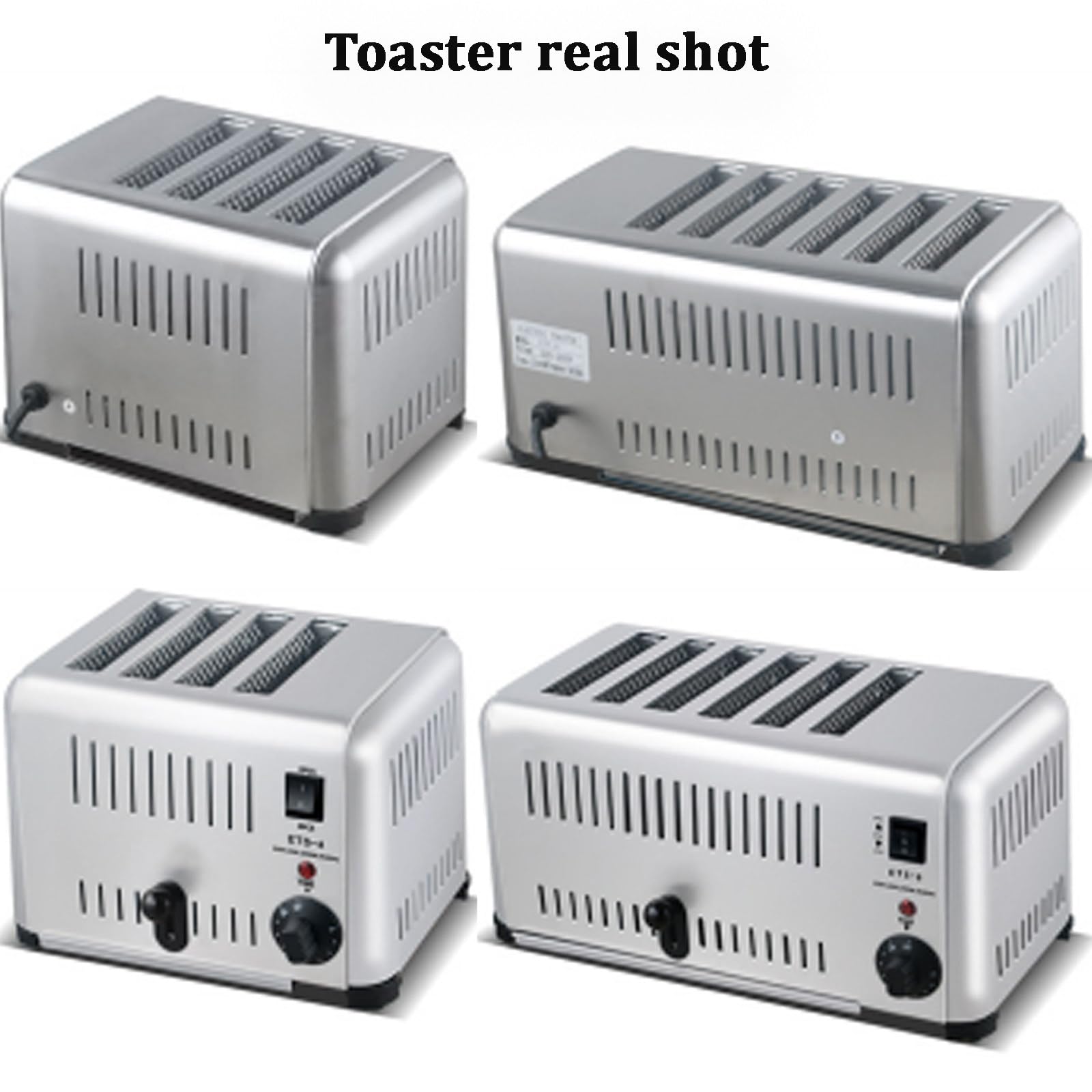 Tostadora De Acero Inoxidable, Ideal Para Personas Con Barbas Gruesas, FuncióN Para Bagels, Tostadora De Ranuras Largas Para Bagels, Waffles Y Tostadas, 5 Niveles De,Sixpieces