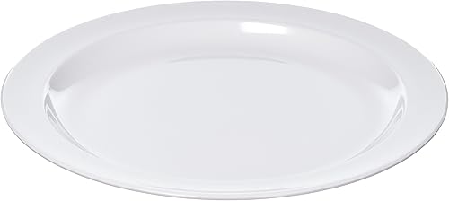 Winco MMPR-10W - Plato redondo de melamina, 10.4in, color blanco