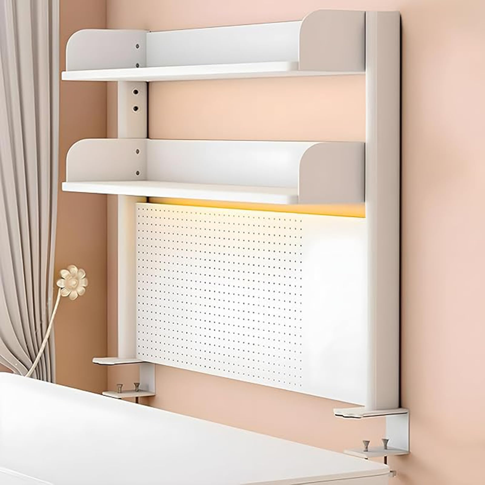Klemmbares Schreibtisch Organizer Regal with Pegboard Schreibtisch