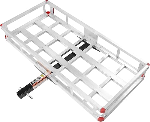 VEVOR Transportador de carga de enganche de 49.4 x 22.4 x 7.1 pulgadas, capacidad de carga de 500 libras, cesta de carga montada en enganche de