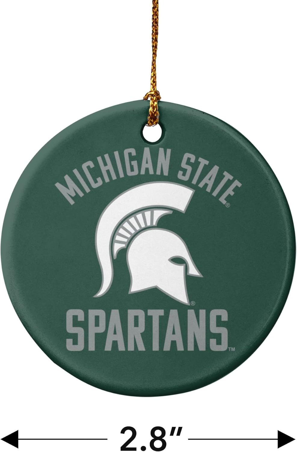 GRAPHICS & MORE Michigan State Spartans Porcelain Holiday Christmas Tree Ornament - 2.8" (7.1 cm) - Image 3