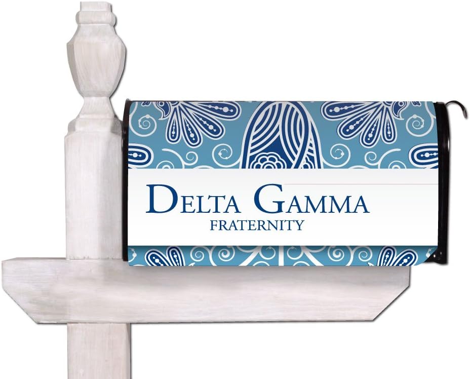 VictoryStore Outdoor Mailbox Cover - Delta Gamma, Design 4, Floral, Magnetic Mailbox Cover